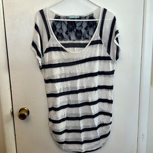 Maurice’s Women’s Shirt Navy Blue/White Size XXL